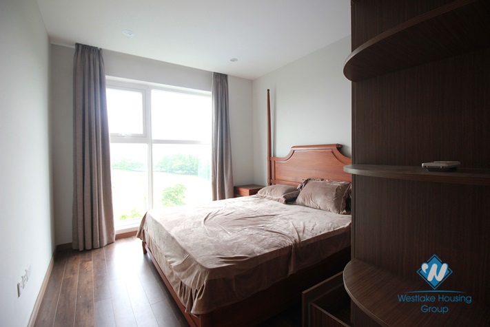 Three-bedroom apartment with large natural view for rent in Ciputra, Tay Ho, Hanoi